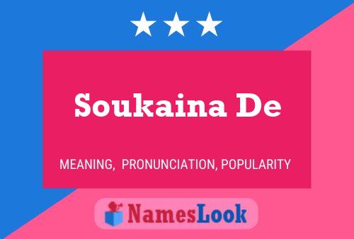 Soukaina De 名字海报