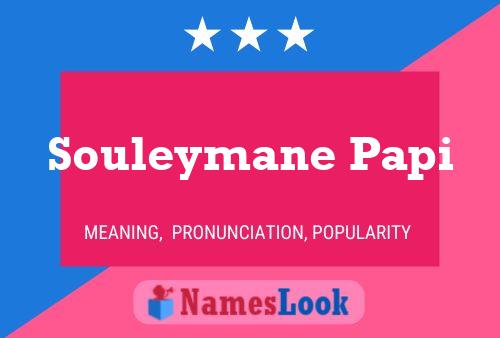 Souleymane Papi 名字海报