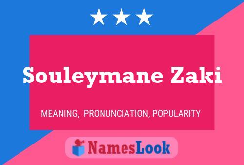 Souleymane Zaki 名字海报