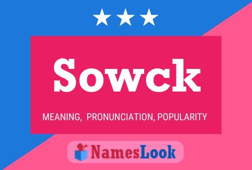 Sowck 名字海报