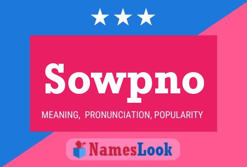 Sowpno 名字海报