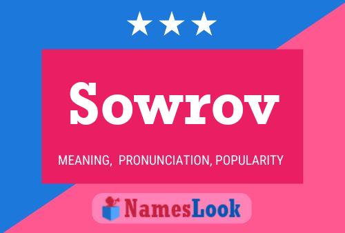 Sowrov 名字海报