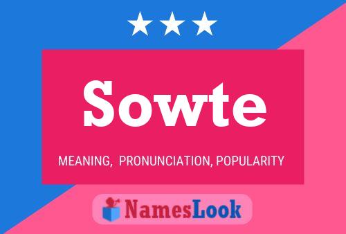 Sowte 名字海报