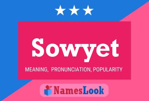 Sowyet 名字海报