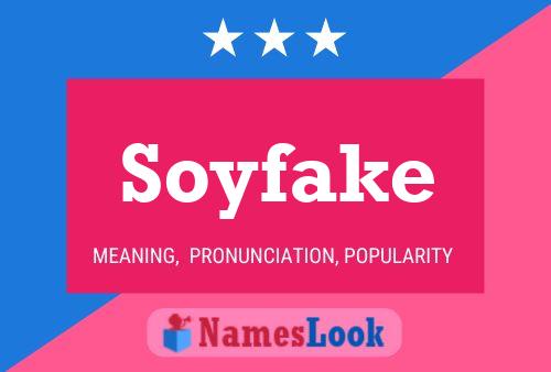 Soyfake 名字海报