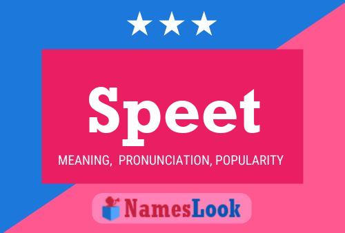 Speet 名字海报