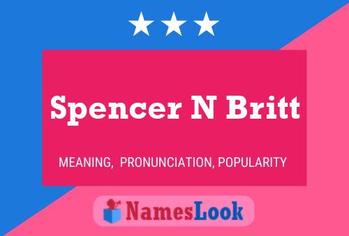 Spencer N Britt 名字海报