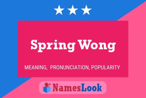 Spring Wong 名字海报