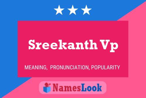 Sreekanth Vp 名字海报