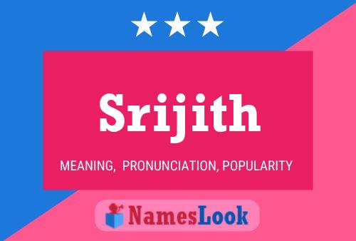 Srijith 名字海报