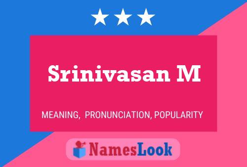 Srinivasan M 名字海报