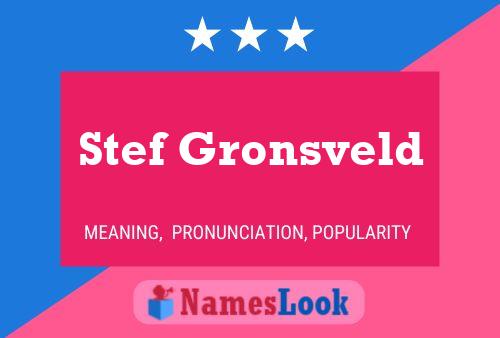 Stef Gronsveld 名字海报