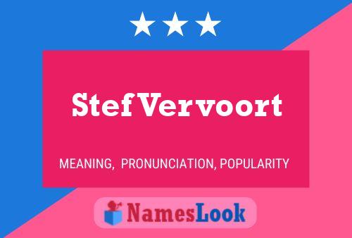 Stef Vervoort 名字海报