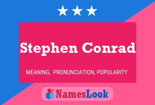 Stephen Conrad 名字海报