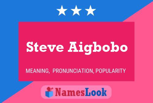 Steve Aigbobo 名字海报