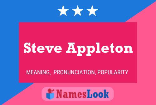 Steve Appleton 名字海报