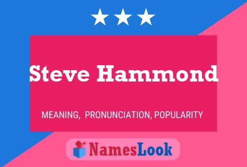 Steve Hammond 名字海报