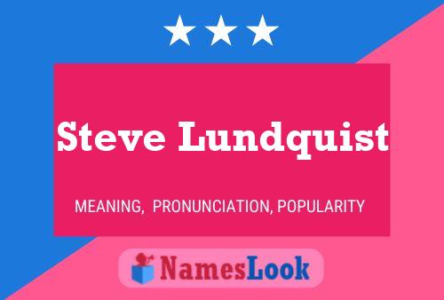 Steve Lundquist 名字海报