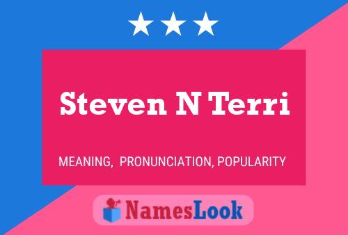 Steven N Terri 名字海报