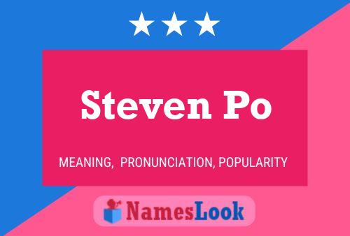 Steven Po 名字海报