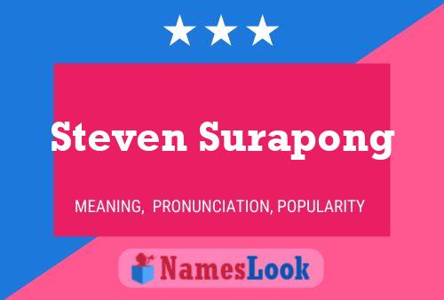 Steven Surapong 名字海报