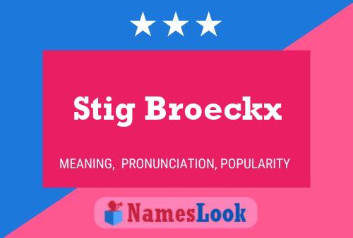 Stig Broeckx 名字海报