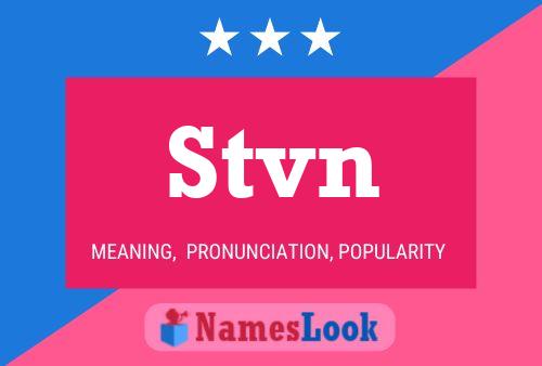 Stvn 名字海报