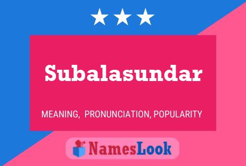 Subalasundar 名字海报