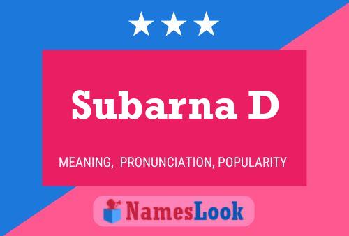 Subarna D 名字海报