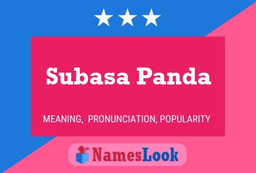 Subasa Panda 名字海报