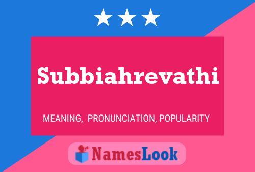 Subbiahrevathi 名字海报