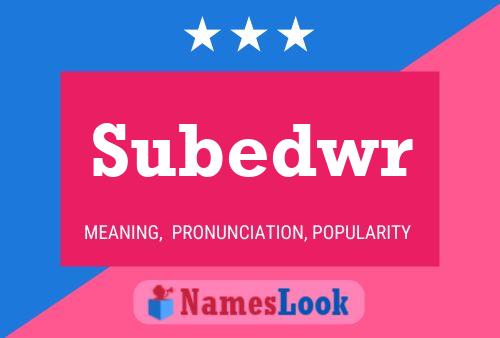 Subedwr 名字海报