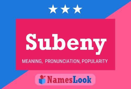 Subeny 名字海报