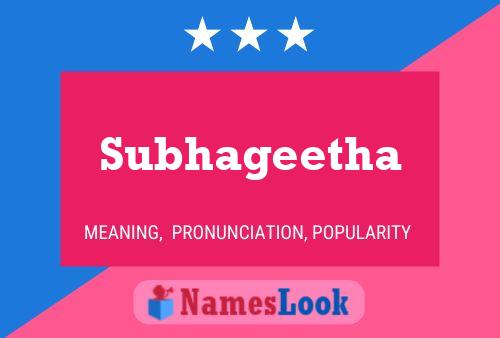 Subhageetha 名字海报