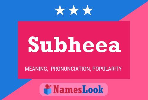 Subheea 名字海报