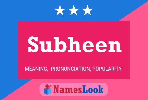 Subheen 名字海报