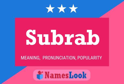 Subrab 名字海报