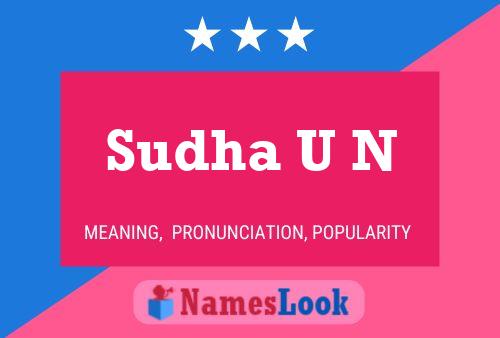 Sudha U N 名字海报