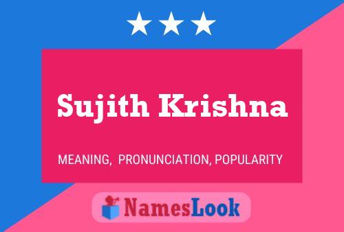 Sujith Krishna 名字海报