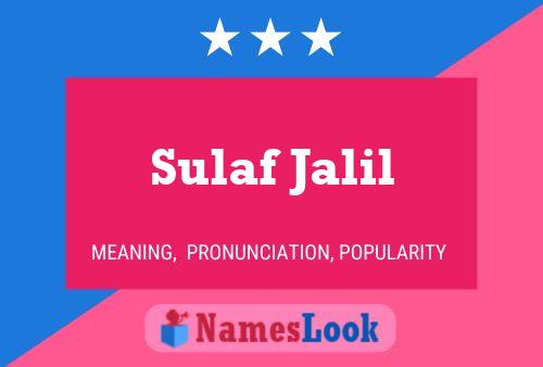 Sulaf Jalil 名字海报