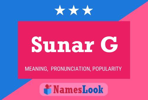 Sunar G 名字海报