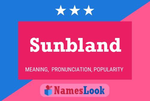 Sunbland 名字海报