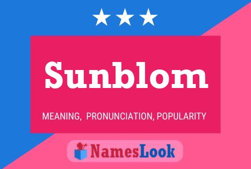 Sunblom 名字海报