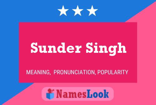 Sunder Singh 名字海报