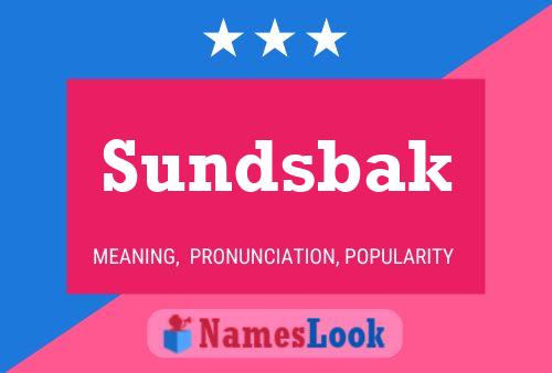 Sundsbak 名字海报