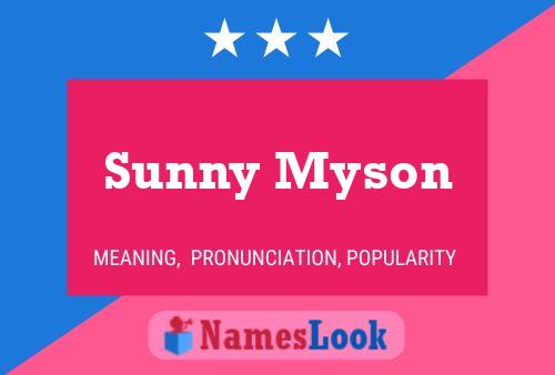 Sunny Myson 名字海报