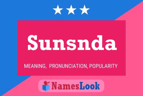 Sunsnda 名字海报