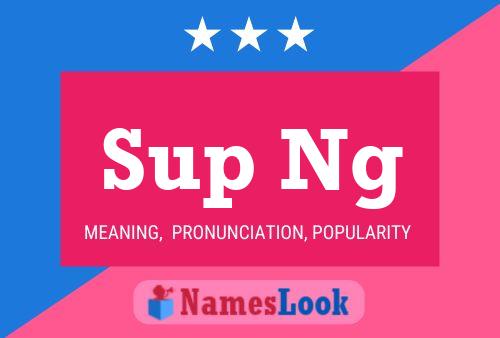 Sup Ng 名字海报