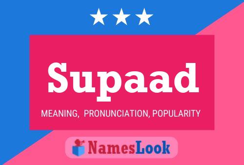 Supaad 名字海报