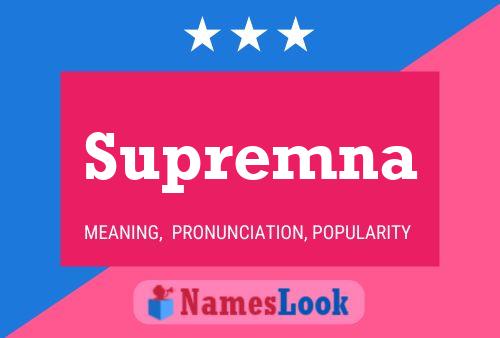 Supremna 名字海报